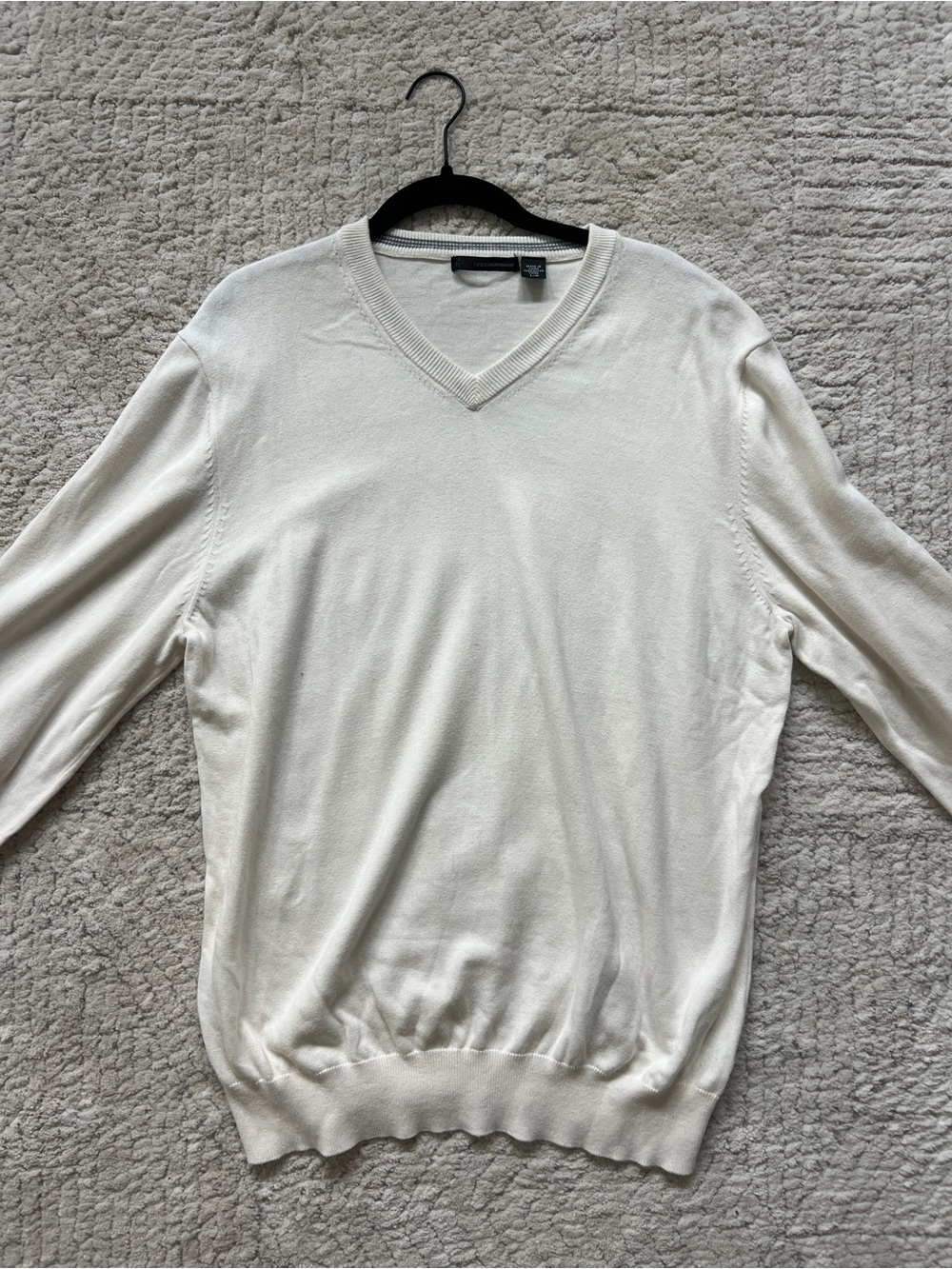 Greg Norman Collection Men's V-Neck Sweater - Cream